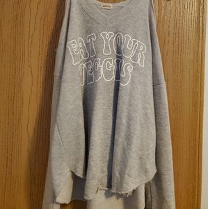 Beige cold shoulder sweater